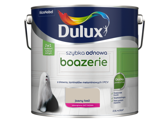 Farba akrylowa Dulux Szybka Odnowa Boazerie 2,5 l – jasny beż