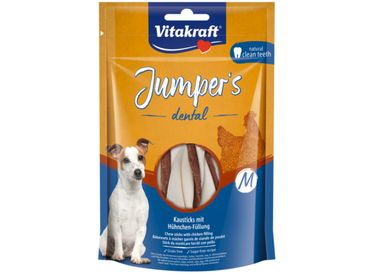 Przysmak funkcjonalny dla psa JUMPERS DENTAL TWISTED M kurczak 150g Vitakraft