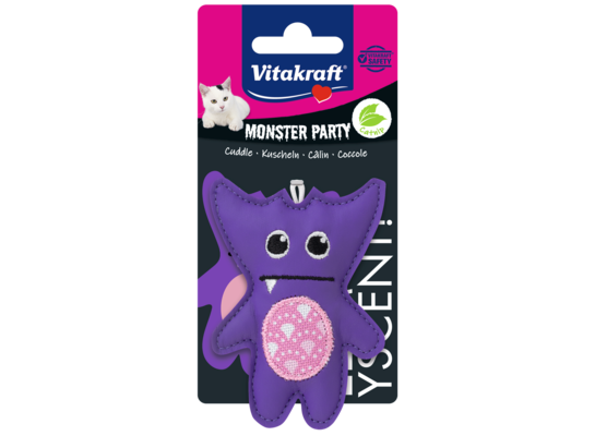 Zabawka dla psa Monster fioletowy z kocimiętką