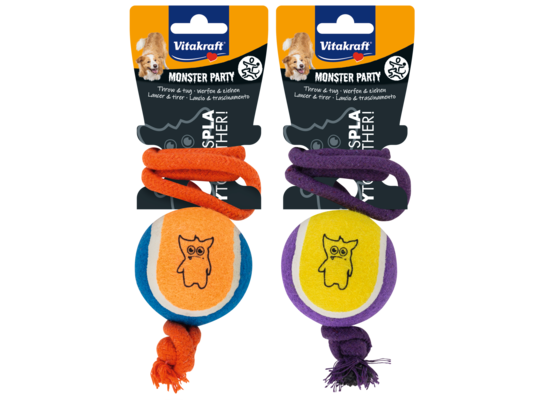 Zabawka dla psa Monster piłka na sznurku