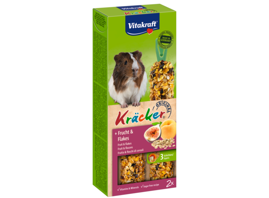 Kolba dla świnki morskiej Kracker 2 sztuki owoce/płatki owsiane Vitakraft