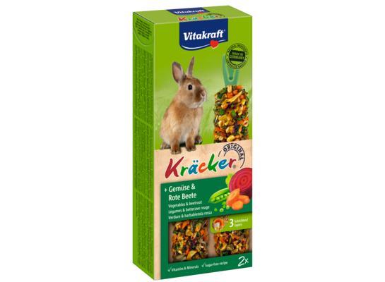 Kolba dla królika Kracker 2 sztuki warzywa/burak Vitakraft