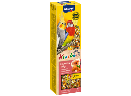 Kolba dla średniej papugi KRACKER 2szt figi/migdały Vitakraft
