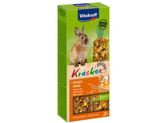 Kolba dla królika Kracker 2 sztuki miód/orkisz Vitakraft