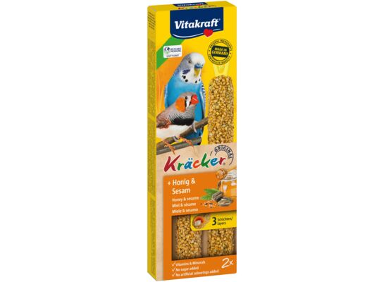 Kolba dla papugi falistej KRACKER 2szt miód/sezam Vitakraft