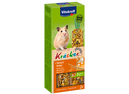 Kolba dla chomika Kracker 2 sztuki miód/orkisz Vitakraft