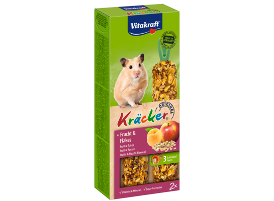 Kolba dla chomika Kracker 2 sztuki owoce/płatki owsiane Vitakraft