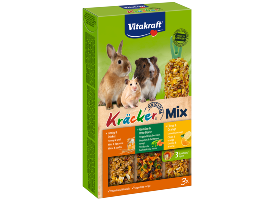 Kolba dla gryzoni KRACKER 3szt cytrus/warzyw/miód Vitakraft