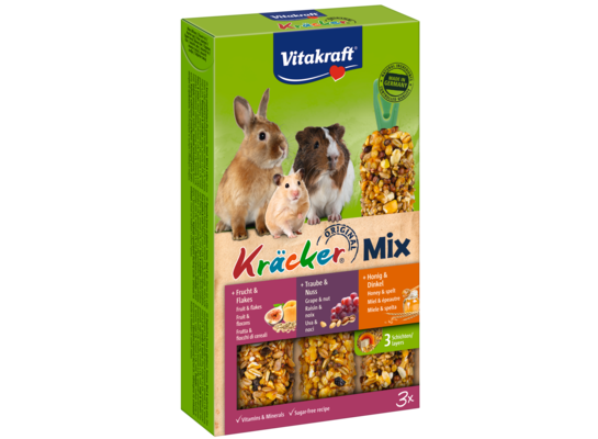 Kolba dla gryzoni KRACKER 3szt owoce/orzech/miód Vitakraft