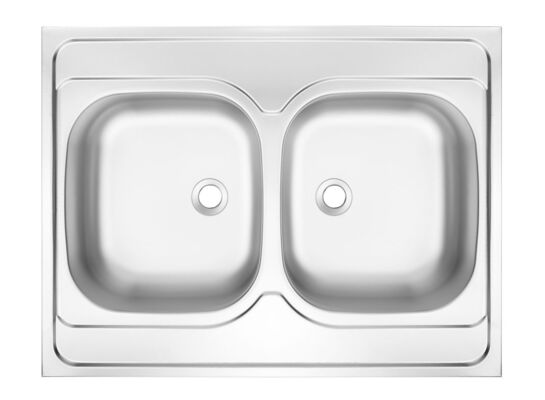 Zlewozmywak TANGO stalowy 2-komorowy bez ociekacza, bez osprzętu