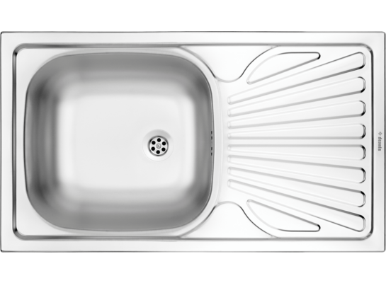 Zlewozmywak stalowy Techno satyna 76 x 43,5 cm Deante