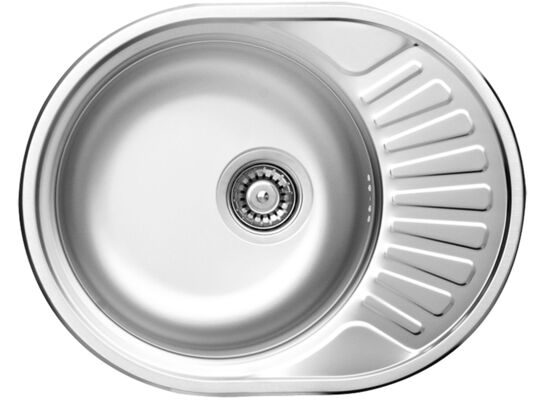 Zlewozmywak stalowy Twist dekor 58 x 44,5 cm Deante