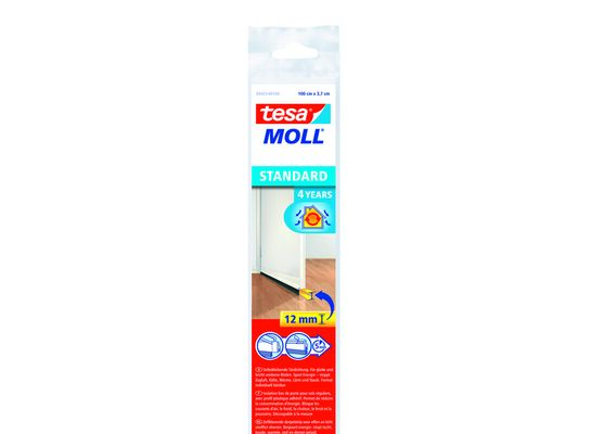 Uszczelka szczotkowa pod drzwi STANDARD biała 1 m x 37 mm Tesa