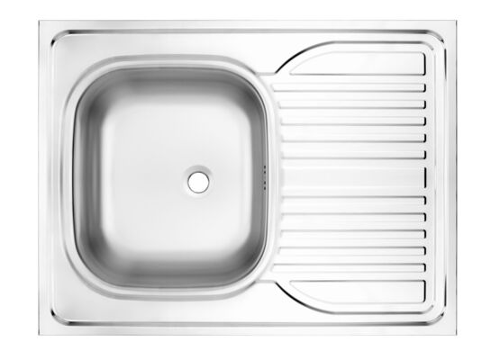 Zlewozmywak stalowy Tango satyna 80 x 60 cm 1-komorowy z ociekaczem Deante