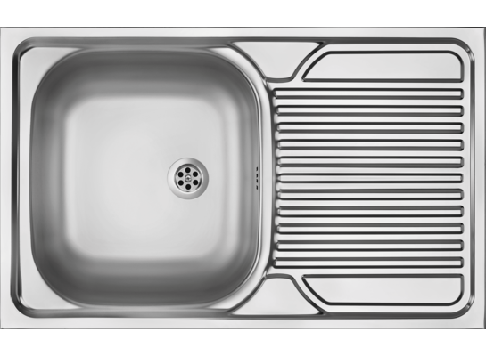 Zlewozmywak stalowy Tango dekor 80 x 50 cm 1-komorowy Deante