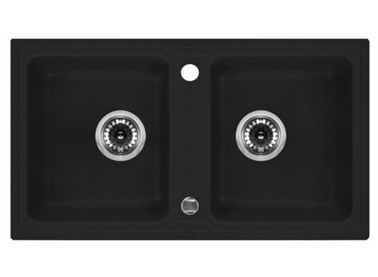 Zlewozmywak granitowy Zorba grafitowy 78 x 43,5 cm Deante
