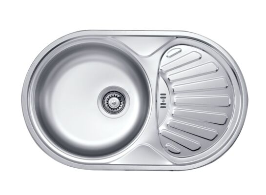 Zlewozmywak stalowy Twist dekor 77 x 48 cm Deante