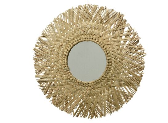 Lustro okrągłe z trawy morskiej 80 cm