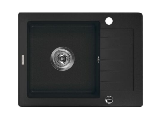 Zlewozmywak granitowy Zorba grafitowy 58 x 44 cm Deante