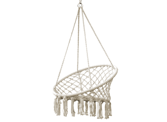 Krzesło wiszące kremowe