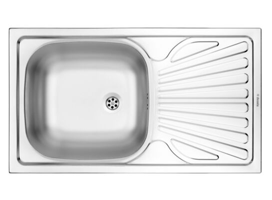Zlewozmywak stalowy Techno dekor 76 x 43,5 cm Deante