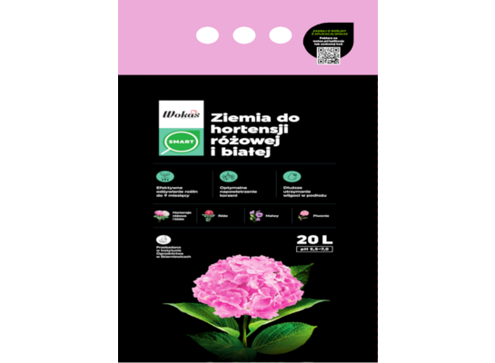 Ziemia do hortensji różowej i białej 20 l Wokas