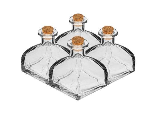 Zestaw buteleczek z korkami, 110 ml 4 sztuki