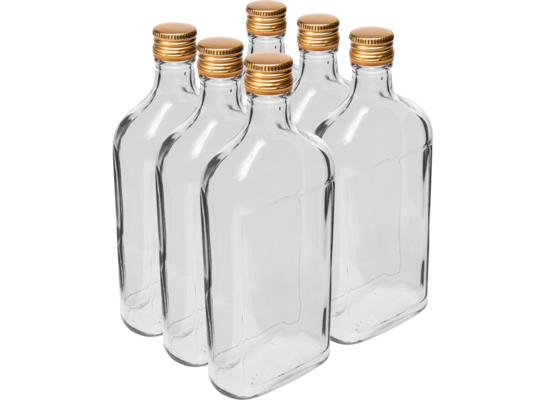 Butelka Piersiówka 500 ml z zakrętką 6 sztuk