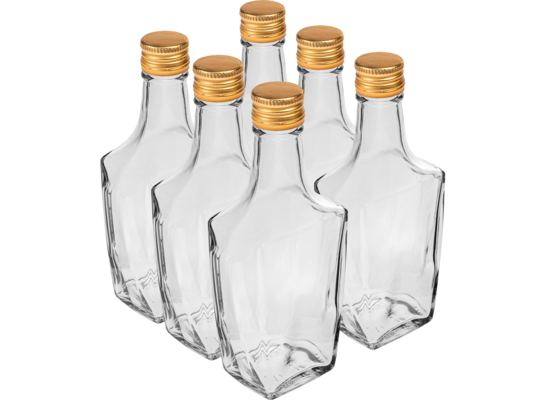 Butelka Art Deco 250 ml z zakrętką 6 sztuk