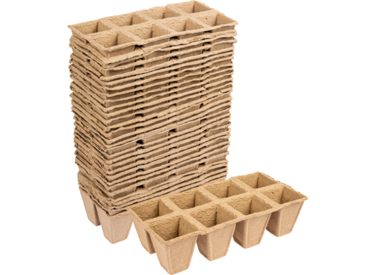 Doniczki papierowe 6 x 6 x 6 cm, 8 komórek, 30 sztuk