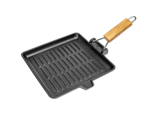 Patelnia żeliwna, 24 x 24 cm, z rączką