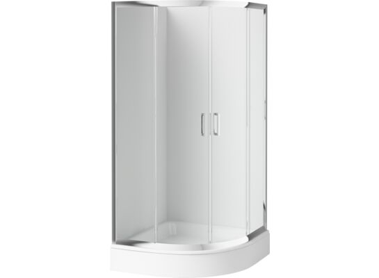 Kabina FUNKIA półokrągła szkło transparentne 80 cm