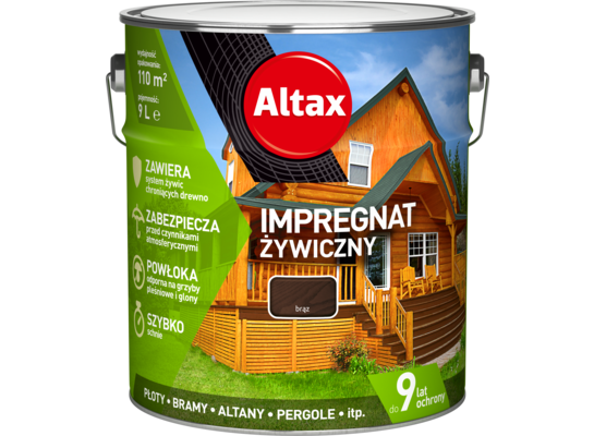 Impregnat żywiczny 9 l brąz Altax