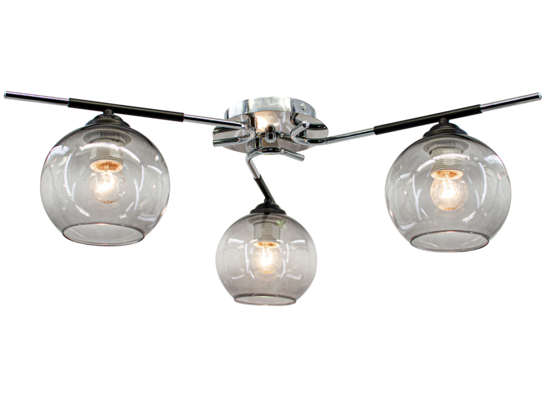 Oprawa oświetleniowa 3-płomienna E27 chrom czarny 1955/3 8C BL