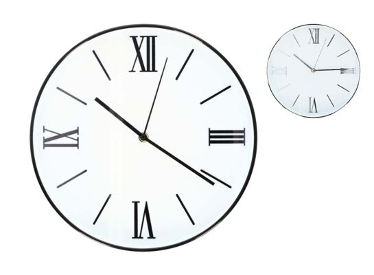 Zegar ścienny 30 cm srebrny