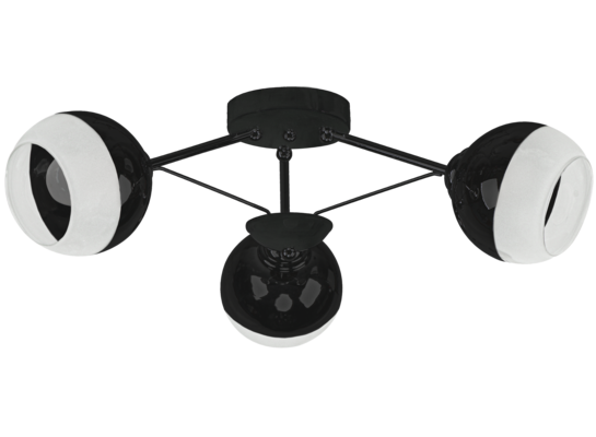 Oprawa oświetleniowa 3-płomienna E27 czarny 1018/3 BL