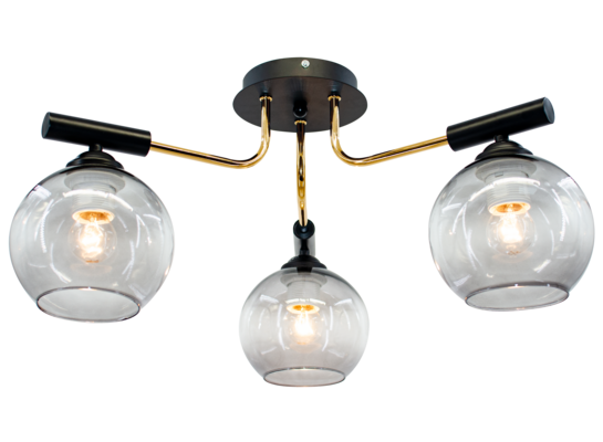 Oprawa oświetleniowa 3-płomienna E27 czarny+złoto 2207/3 BL TR