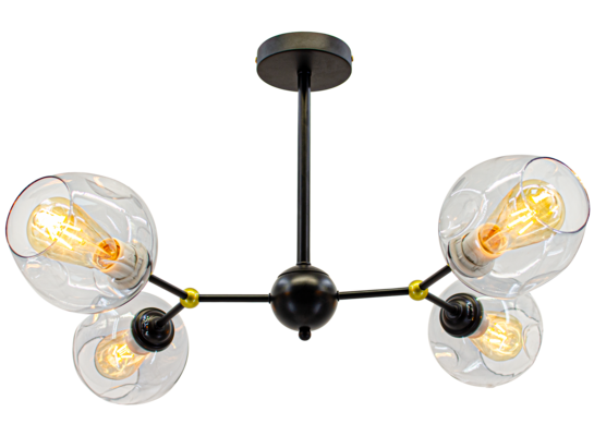 Oprawa oświetleniowa 4-płomienna E27 czarny 1094/4 BLACK