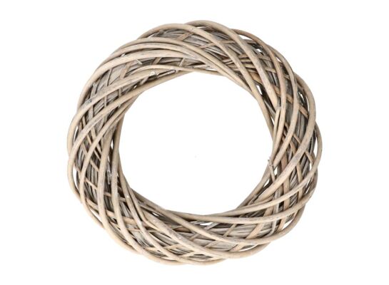 Wianek wiklinowy 40 x 8 cm szary