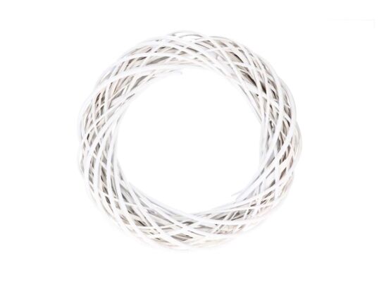 Wianek wiklinowy 50 x 10 cm biały