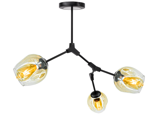 Oprawa oświetleniowa 3-płomienna E27 czarny mosiądz 1962/3 BLACK - 21QG