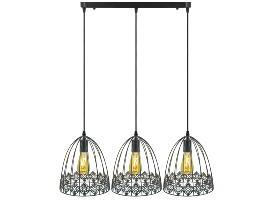 Lampa wisząca 3-płomienna E27 czarny 6802/3 Lampa wisząca - 01