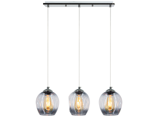Lampa wisząca linka 3-płomienna E27 chrom czarny 8182/3 8C BL