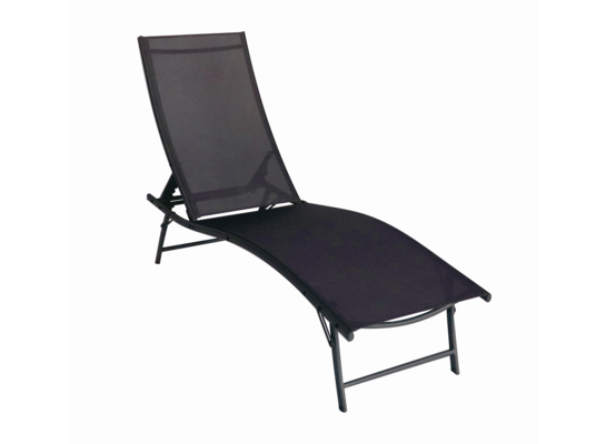 Leżanka 182 x 55 cm szara