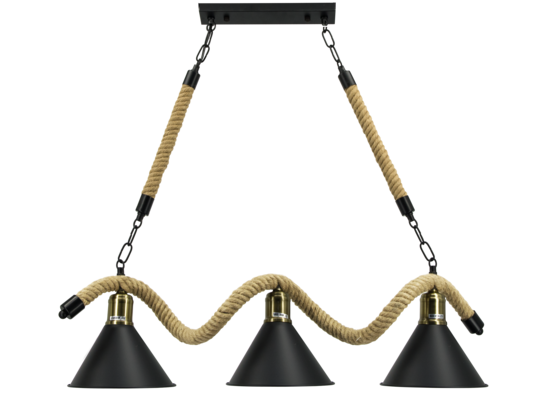 Lampa wisząca 3-płomienna E27 czarny 5102/3 BLACK