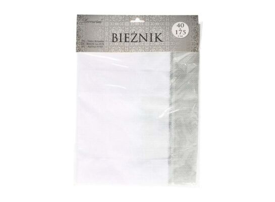 Bieżnik 40 x 175 cm szaro-biały