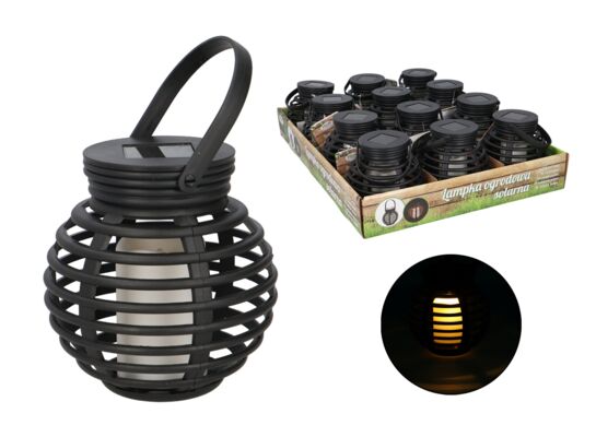 Lampa solarna lampion 11 cm czarny