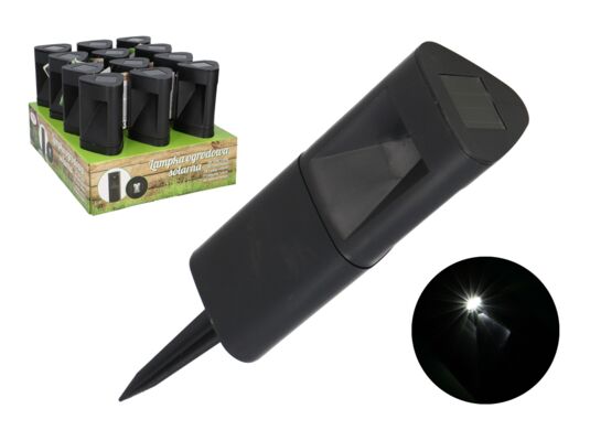 Lampa solarna LED 6,9 x 6,4 x 27,5 cm czarna