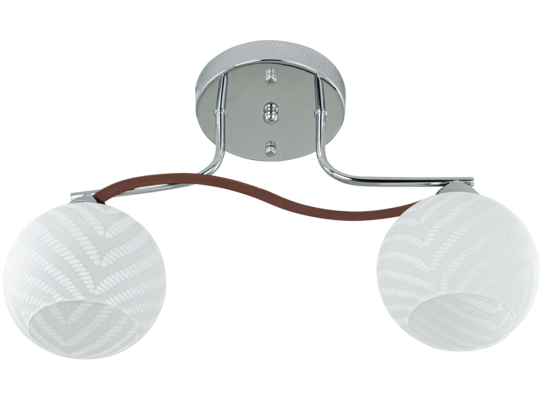 Oprawa oświetleniowa 2-płomienna E27 brąz+chrom 8727/2 8C+KF