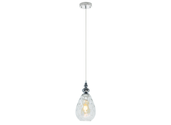 Lampa wisząca 1-płomienna E27 chrom transparent 2045/1 8C